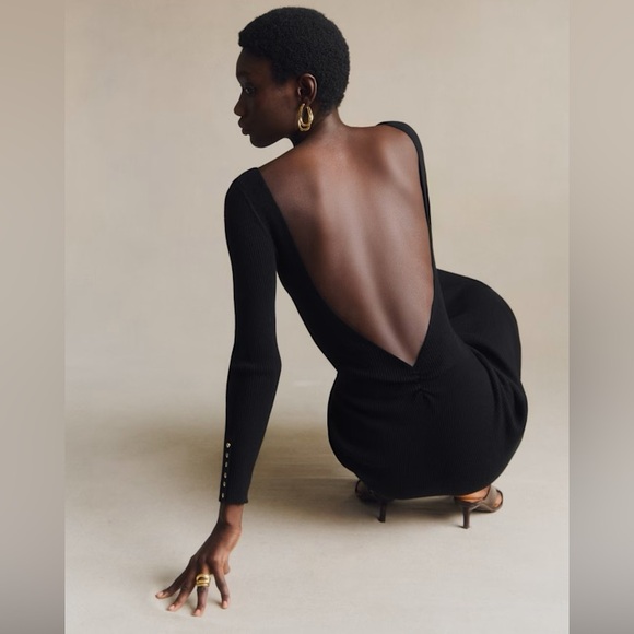 NWT Sezane Vivianne Dress Black XS - Picture 4 of 7